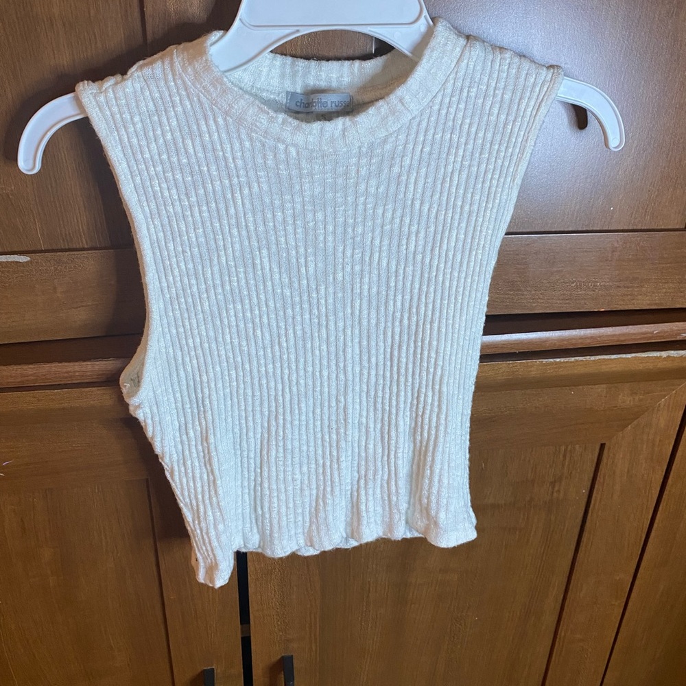white crop top